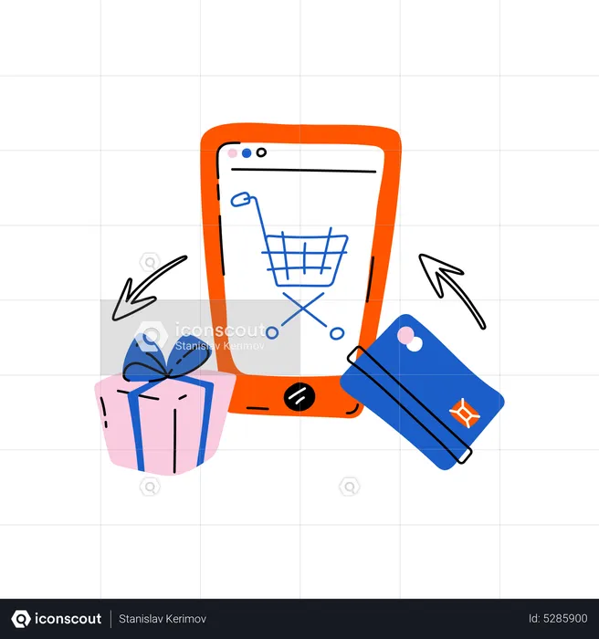 Online shopping payment  Illustration