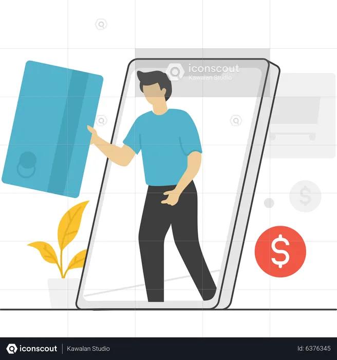 Online shopping payment  Illustration