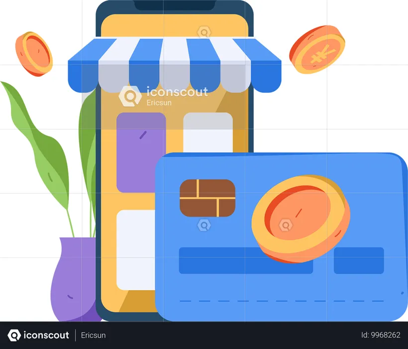 Online shopping payment  Illustration