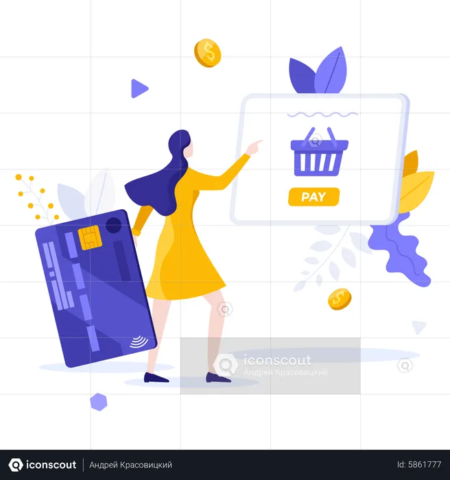 Online shopping payment  Illustration