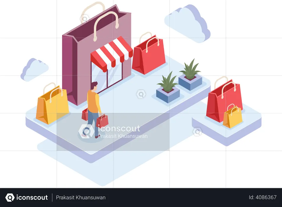 Online shopping plateform  Illustration