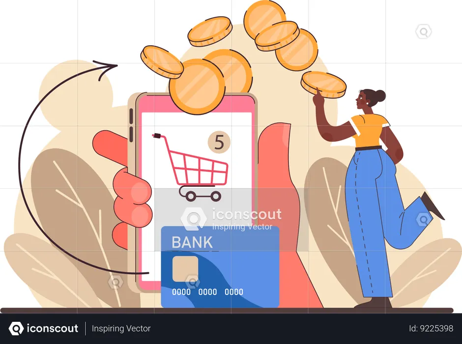 Online shopping reward  Illustration