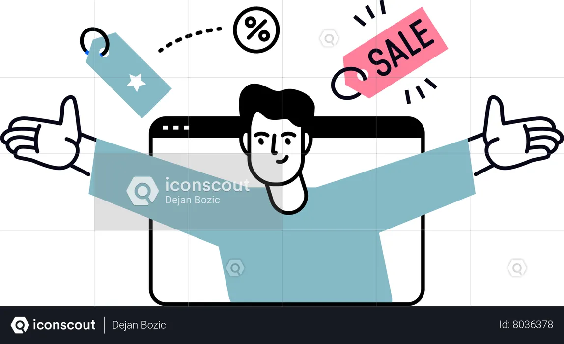 Online shopping sale  Illustration