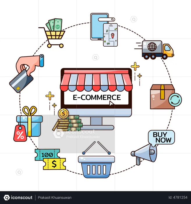 Online Shopping service  Illustration