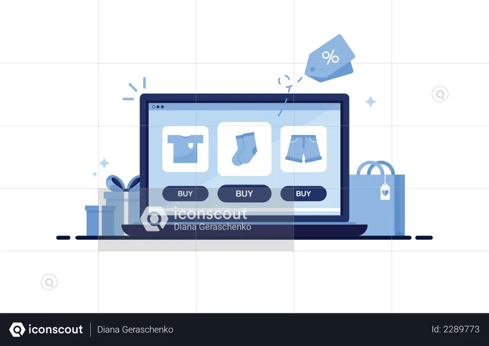 Online-Shopping-Site  Illustration