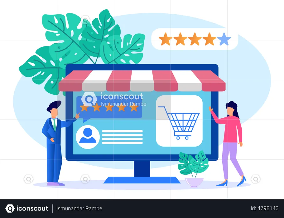 Online Shopping Site  Illustration