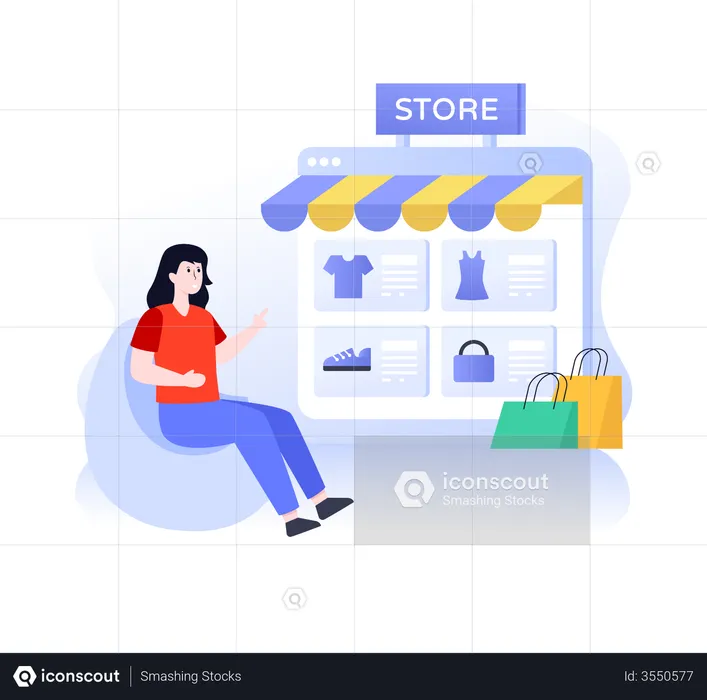 Online Shopping store  Illustration