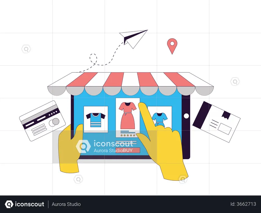 Online Shopping Store  Illustration