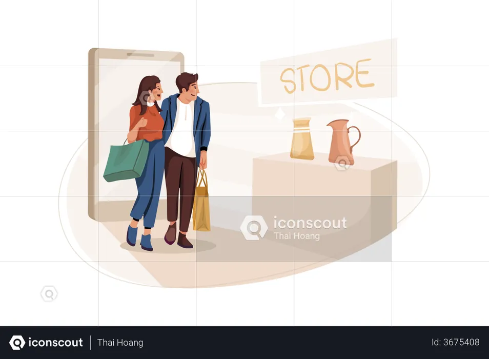 Online Shopping Store  Illustration