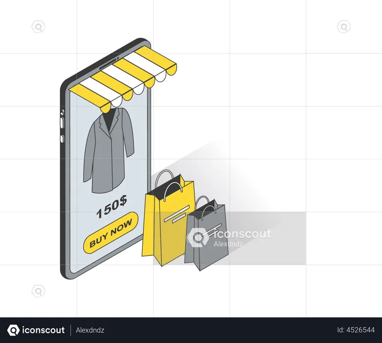 Online shopping store  Illustration