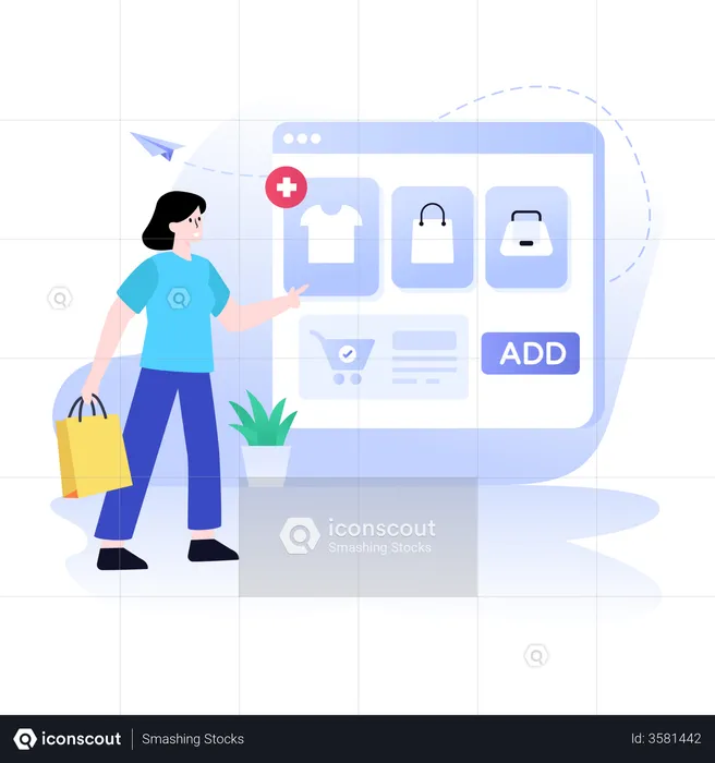 Online shopping website  Illustration