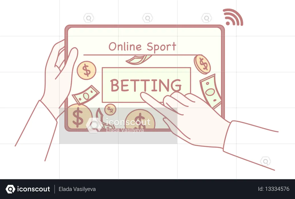 Online-Sportwetten mit unterschiedlichen Währungen  Illustration