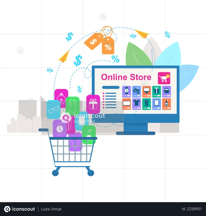 Online Store  Illustration