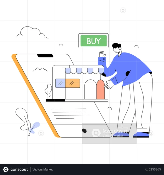Online shopping Store  Illustration