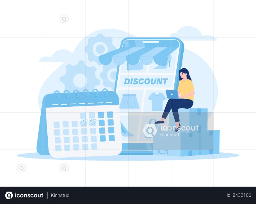 Online Store Discount  Illustration