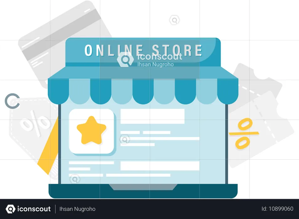 Online store display  Illustration