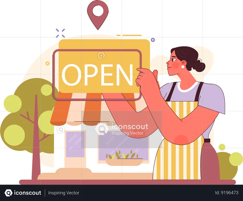 Online Store location  Illustration