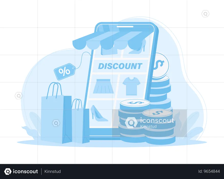 Online store promotion  Illustration