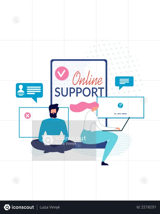 Online support  Illustration