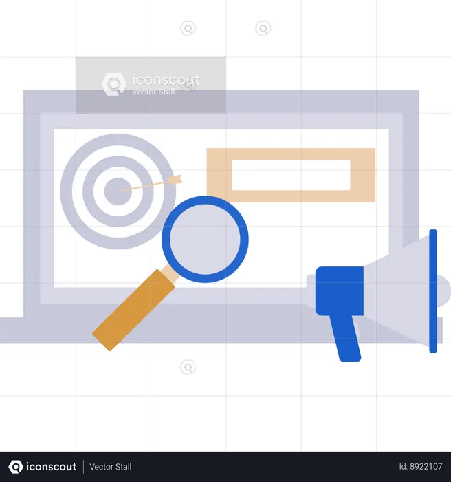Online Target Being Displayed On Screen  Illustration
