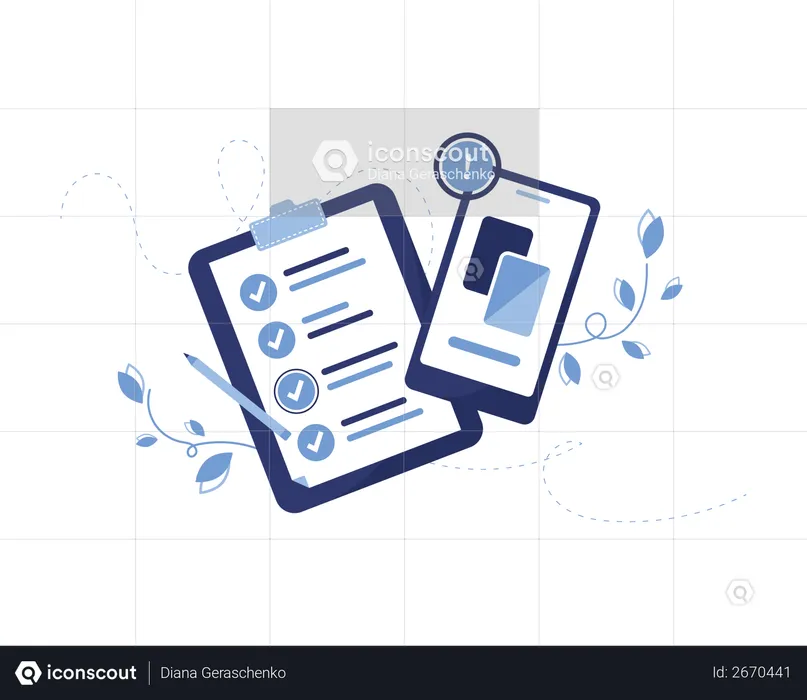 Online task management  Illustration