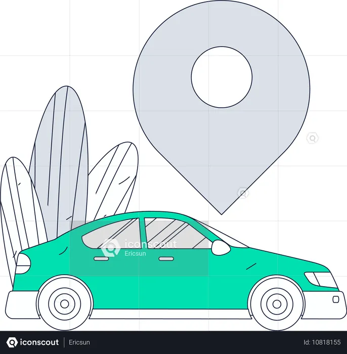 Online Taxi Booking  Illustration