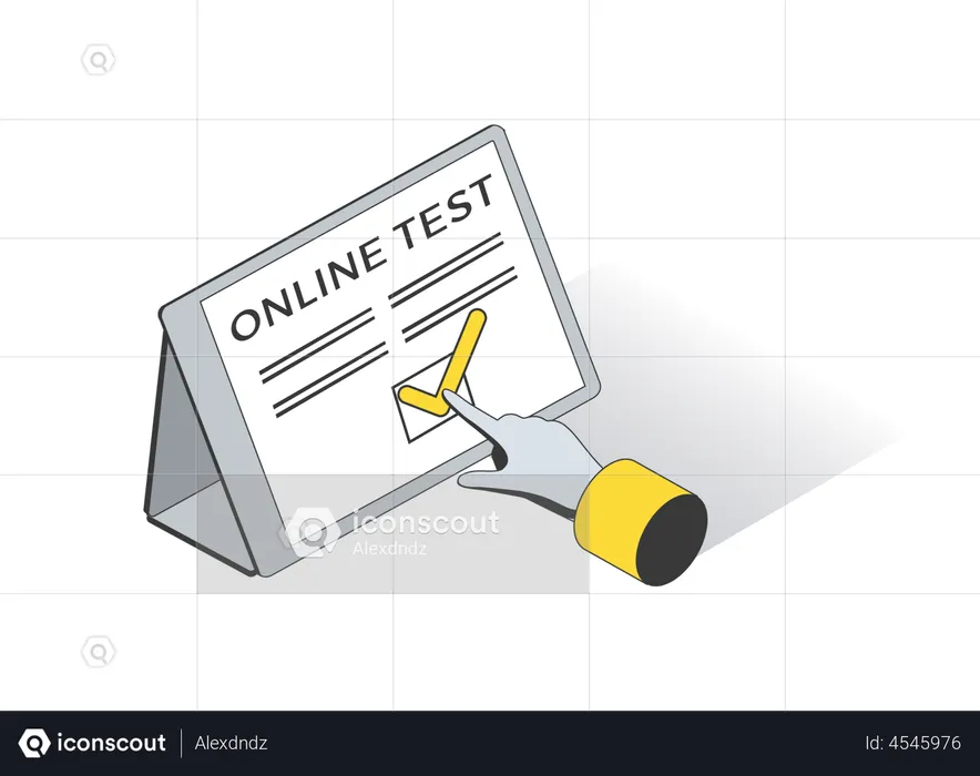 Online Test  Illustration