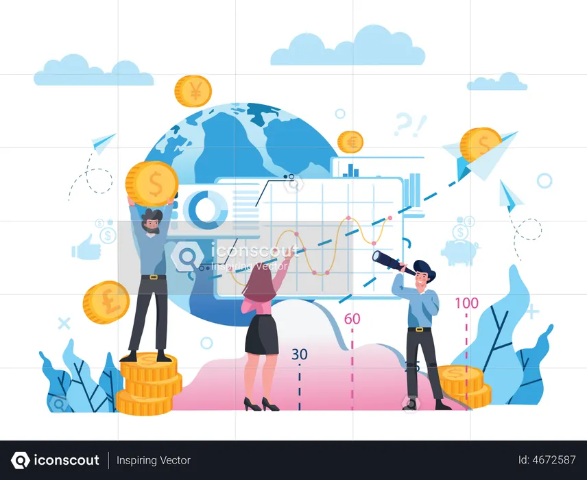 Online Trade Analysis  Illustration