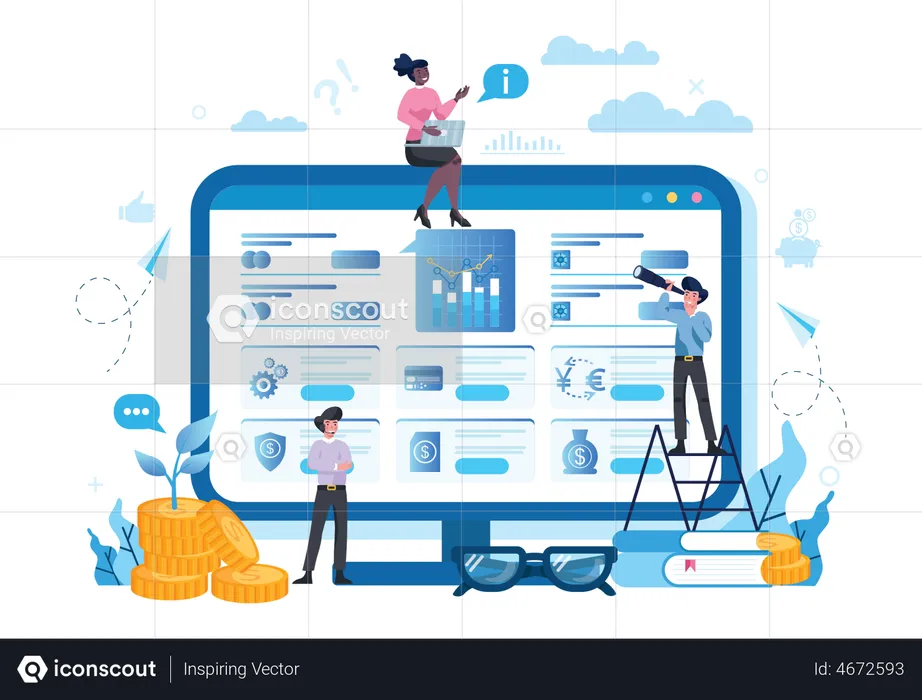 Online Trade Analysis  Illustration