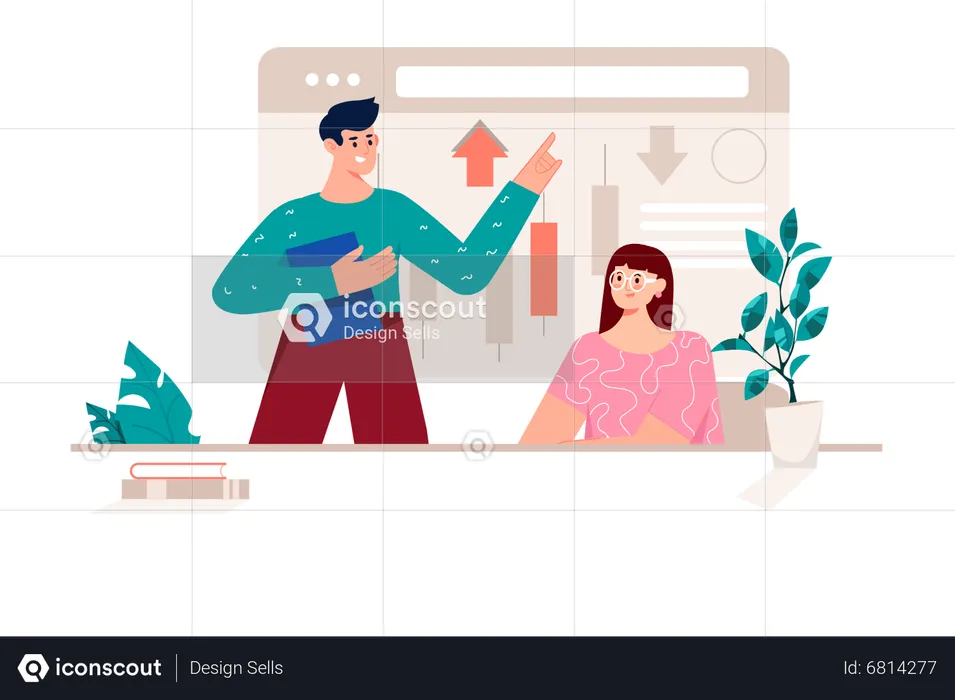 Online Trading  Illustration