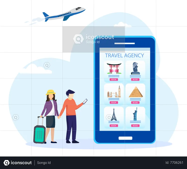 Online Travel Agency  Illustration