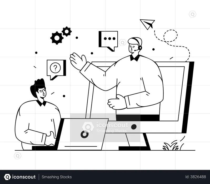 Online user support  Illustration