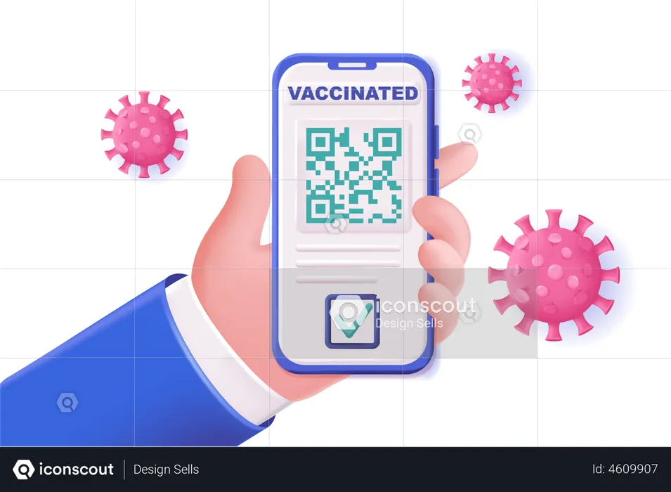 Online Vaccination Certificate  Illustration