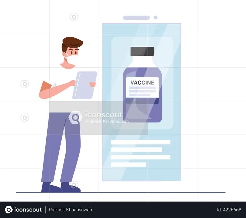 Online vaccine appointment  Illustration