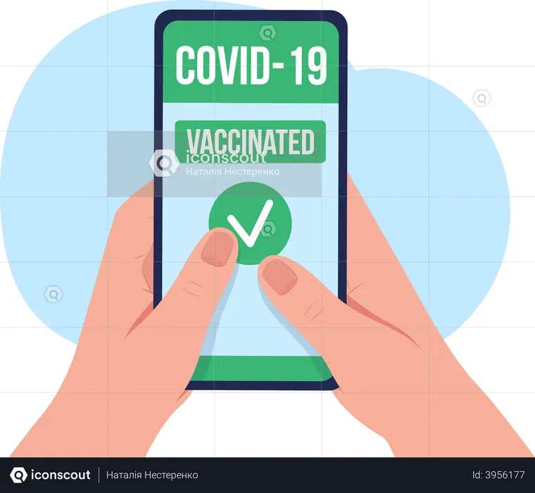 Online vaccine certificate  Illustration