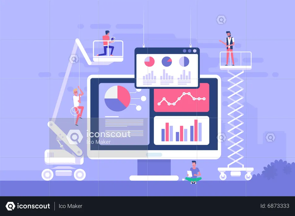 Online web analytics  Illustration