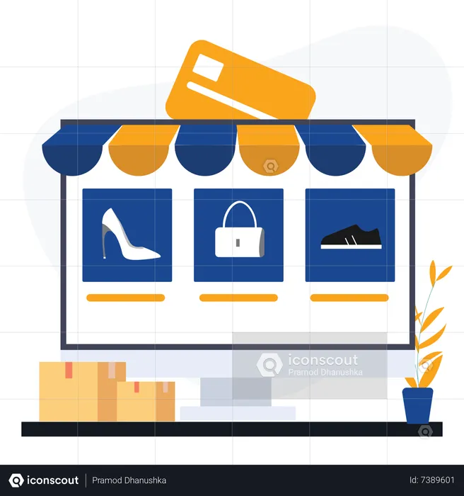 Online Web shopping  Illustration