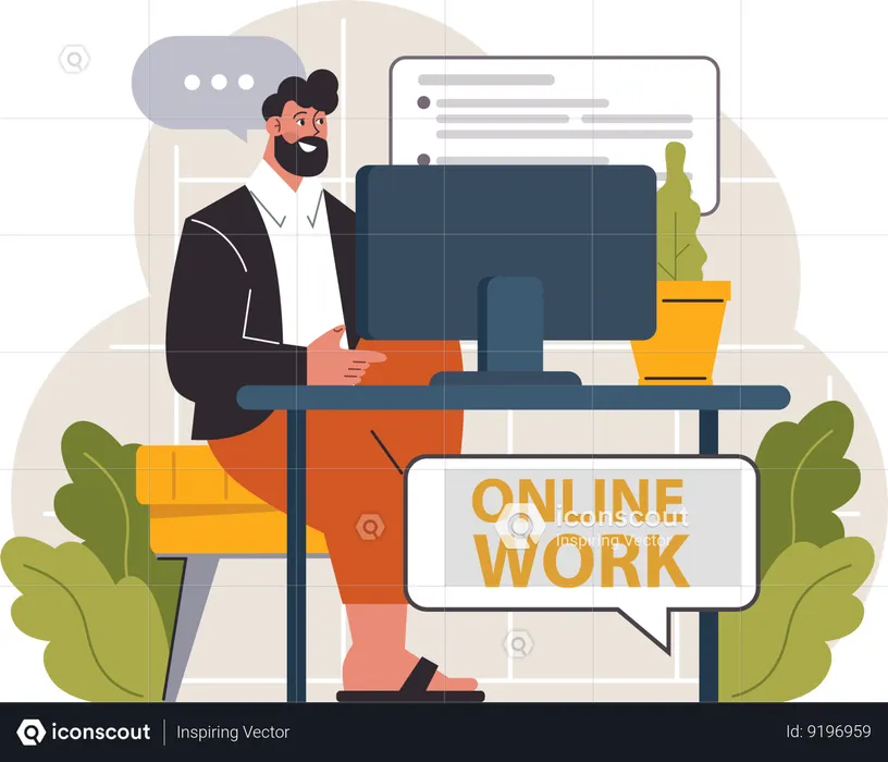 Online work  Illustration