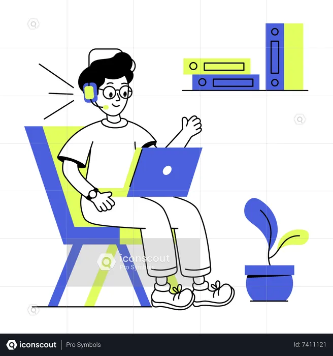 Online Work  Illustration