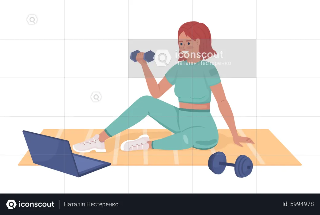 Online workout program  Illustration