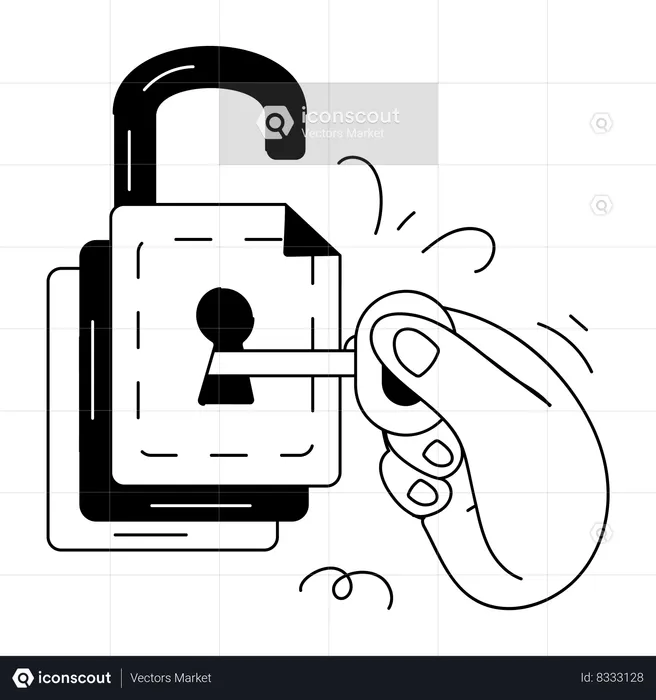 Open Lock  Illustration