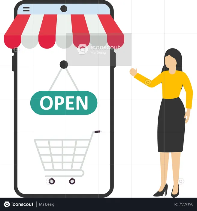 Open online store  Illustration