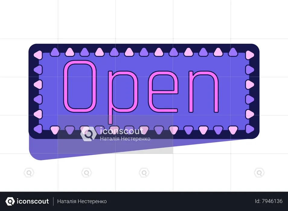 Open sing board  Illustration