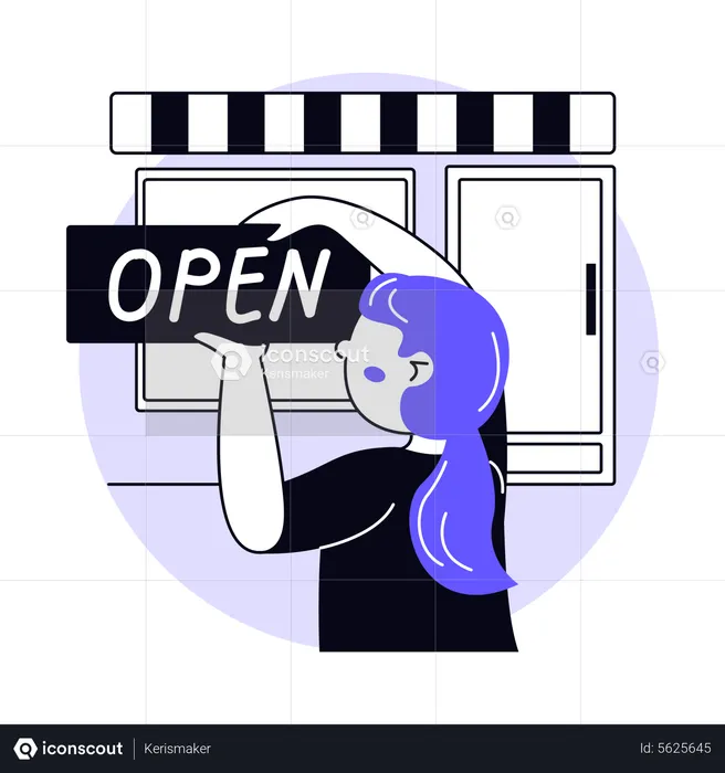Open Store  Illustration