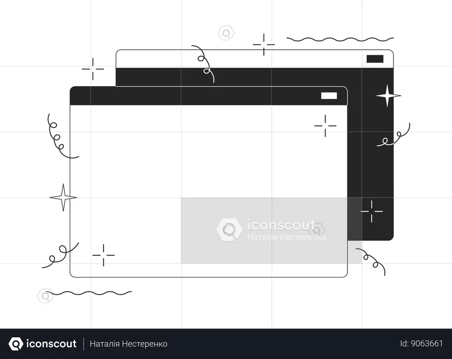 Open web site windows  Illustration