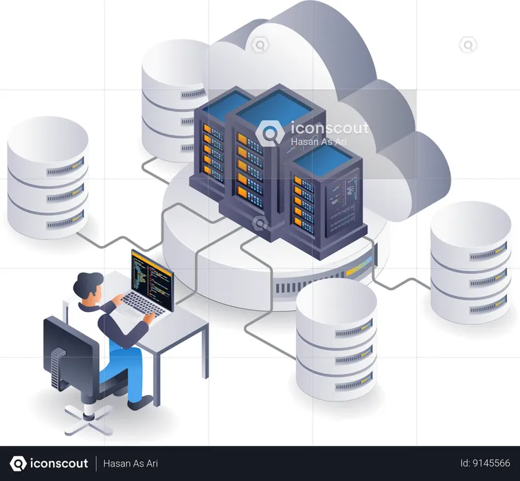 Opérateur de serveur cloud  Illustration