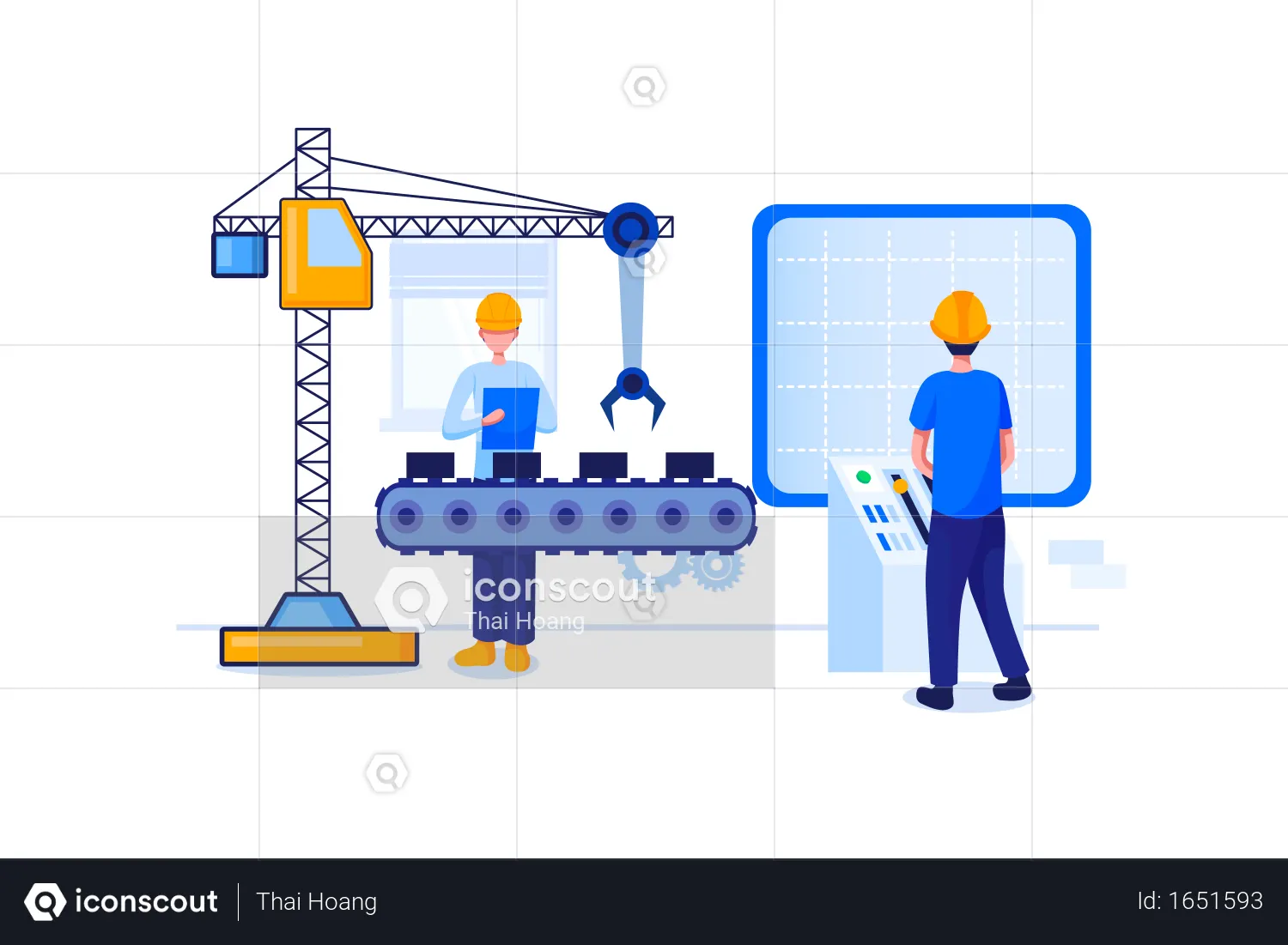 Best Operations engineer Illustration download in PNG & Vector format