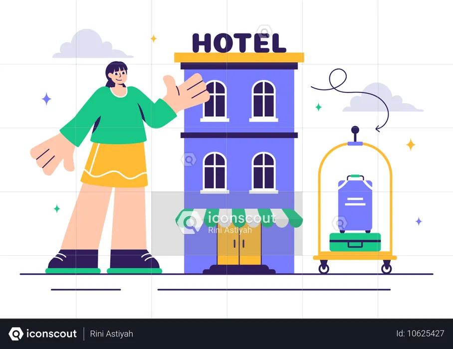 Reseñas de hoteles  Ilustración