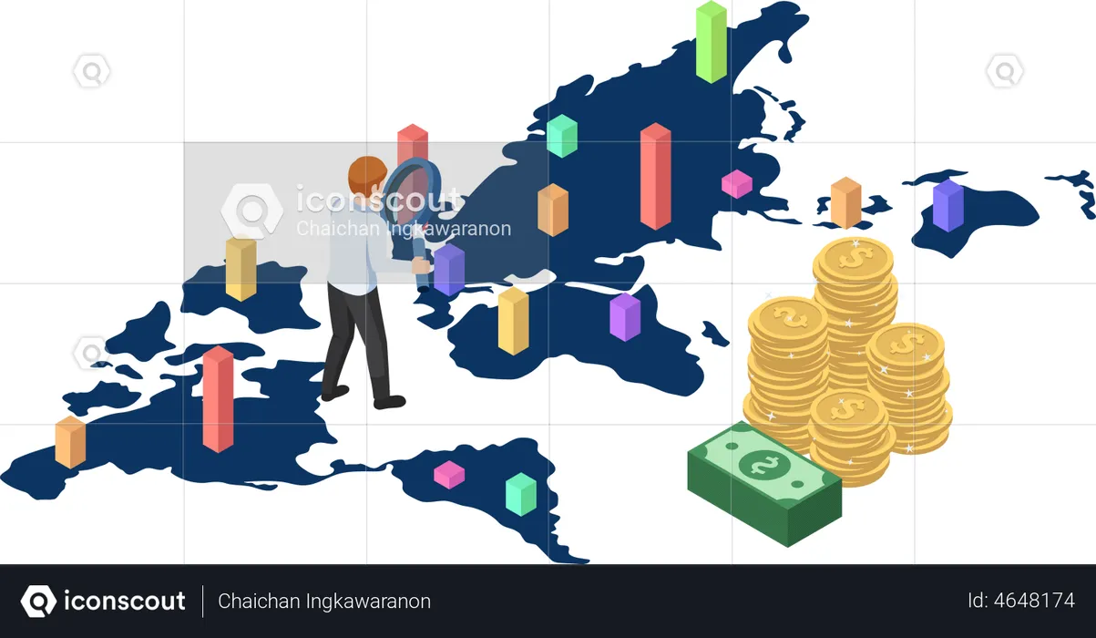 Oportunidad de inversión global  Ilustración