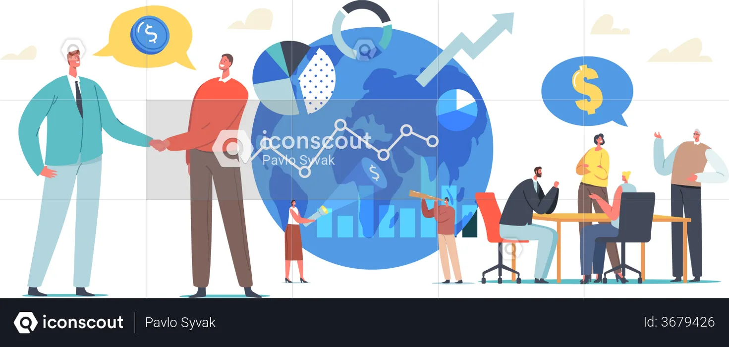 Opportunité d'investissement mondiale  Illustration